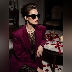 SAINT LAURENT SL 425 Cat Eye Sunglasses - Shiny Black NWOT